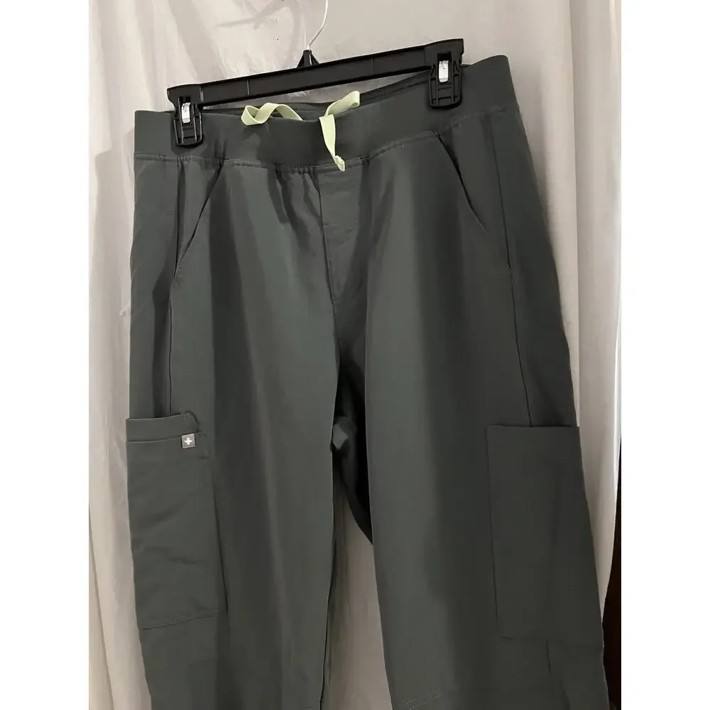 FIGS Axiom Cargo Scrub Pants Technical Collection Green Po 2493 31” Inseam Sz M
